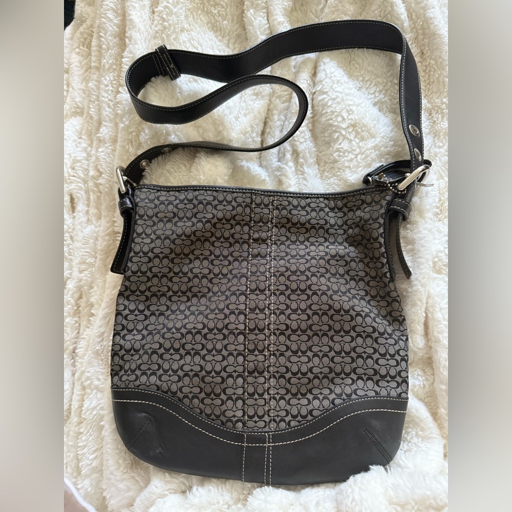 Coach Black Signature Shoulder Bag